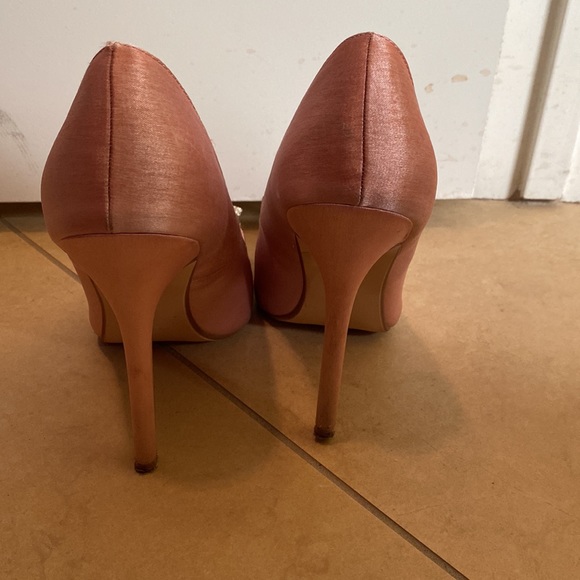Pink Satin Jeweled Pumps - Picture 3 of 4